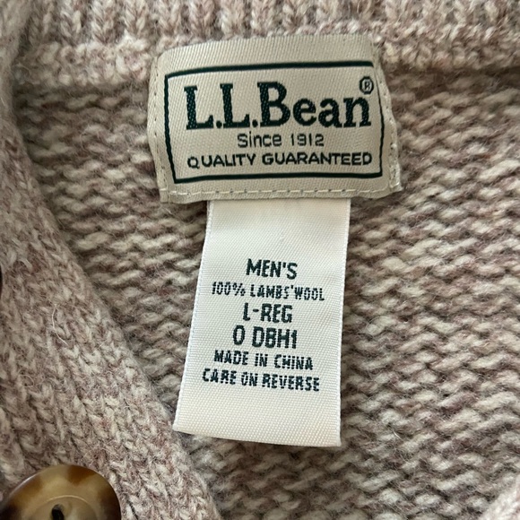 L.L. Bean Henley Lambswool Men’s Sweater Large. Vintage. Like new! - Picture 3 of 4